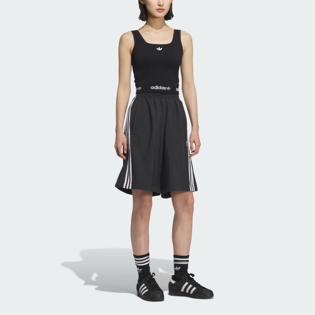 adidas Оригинальные SS25 повседневные модные удобные облегающие спортивные жилеты женские топы черные KB6420