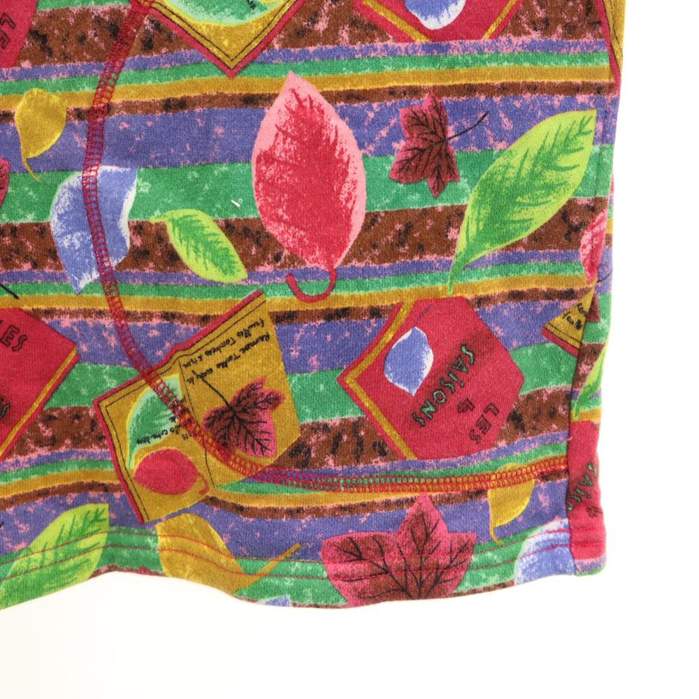 Kenzo 90-е Старый свитшот с переключающимся принтом по всей поверхности 150 Оранжевый Детский Б/У