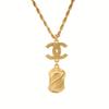Chanel Женское металлическое ожерелье с кристаллами и буквой C