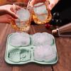 4 Cavity Silicone Owl Ice Cube Tray Cute Owl Shaped Ice Molds for Whiskey,Cocktails Drinks,Green,Fun Festive Design for Parties Celebrations,Owl Decor