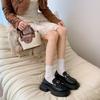 Internet Celebrities Popular Thick-soled Heightening Small Leather Shoes Women's Fashion British Style Single Shoes Loafers Women's 2025 Spring a