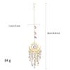 Gold Star Moon Lighting Crystal Wind Chime Wedding Party Crystal Pendant  Home Garden