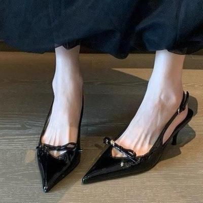 Модные женские туфли-лодочки Eilyken с острым носком, сандалии-слингбэки с ремешком на пряжке, на тонком каблуке, элегантные, для свадебной вечеринки, туфли-мюли