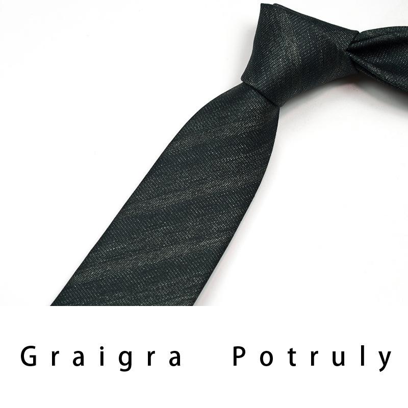 Qiandongge Suit And Tie Men'S Striped 8Cm Casual Tie Coffee Gray Dark Green Retro Work Plaid