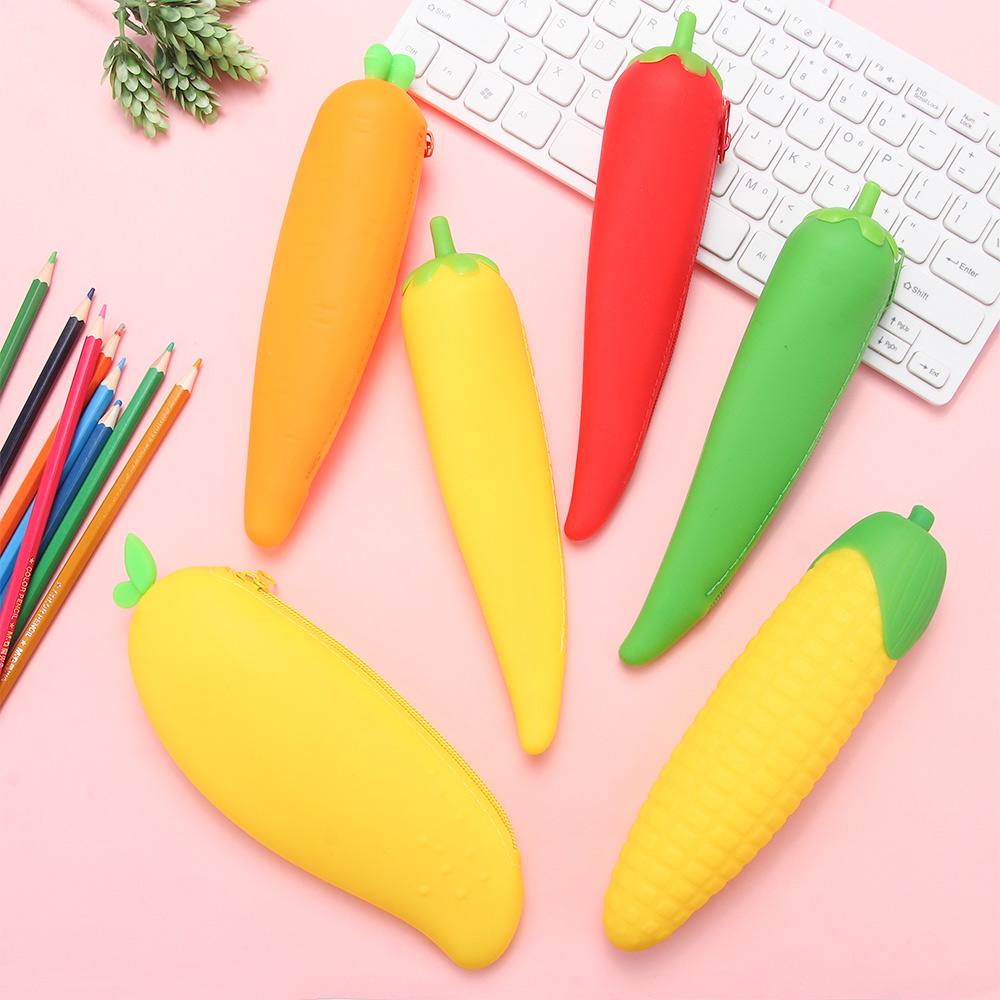 student cute capacity pencil bag pencil case stationery pag vegetables