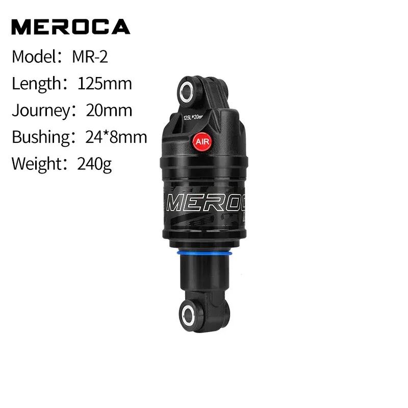 MEROCA MR-2 Амортизатор для горного велосипеда, воздушный, 125/150/165/190 мм, регулируемое давление воздуха, алюминиевый сплав, велосипедный амортизатор для MTB
