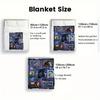 Horse Portraits Frames 2D Flat Pattern Flannel Blanket, High quality All Seasons, Home Decor, Warmth and Comfort, Perfect for Christmas Gifts.