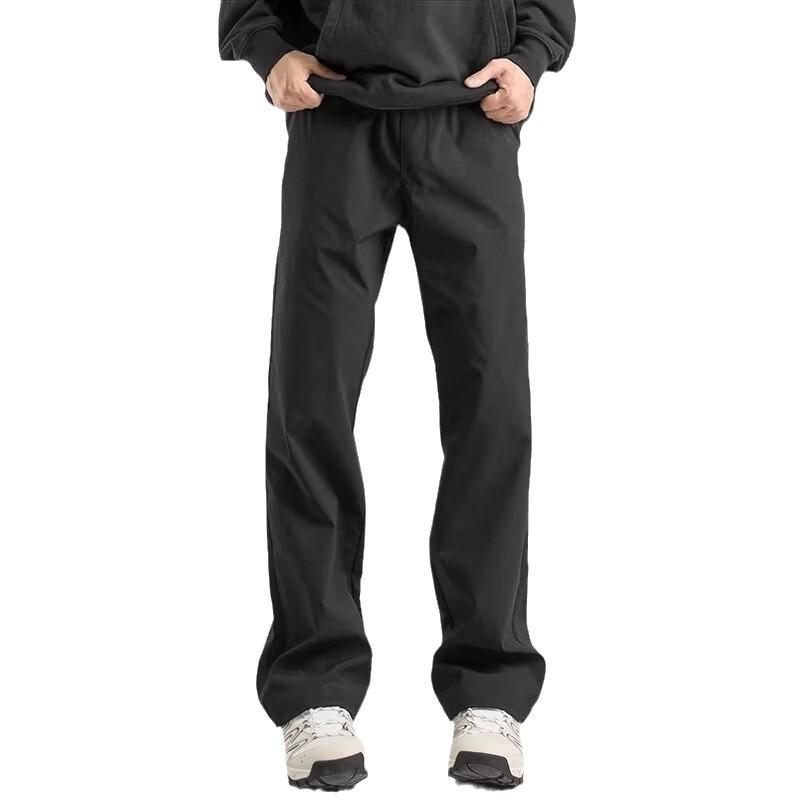 Унисекс Американские Минималистичные Водонепроницаемые Ветрозащитные Брюки - Летние Уличные Прямого Кроя, Однотонные, Трендовые