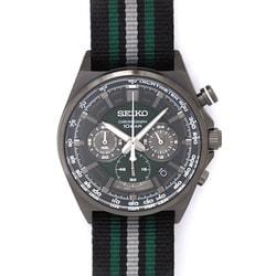 Seiko Import Chronograph Quartz SS Nylon 100M Men's Green SSB411P1 Wrist Watch