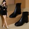 Autumn and Winter New White High-heeled Women's Shoes Martin Boots Small Autumn and Winter Thin Boots Thick Heel