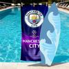 Дизайн пляжного полотенца с принтом футбольной команды City FC, Мягкое, Легкое. для дома, ванной, спа, бассейна, йоги, серфинга, кемпинга, подарок семье, другу