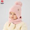 Детский унисекс зимний вязаный набор: шапка, снуд и перчатки