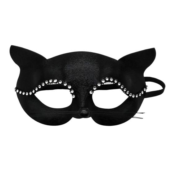 Halloween Cat Masque Half Face Lace Masquerade Masque Cat Fox Animal Cosplay Costume for Carnival Ball Party Accessories