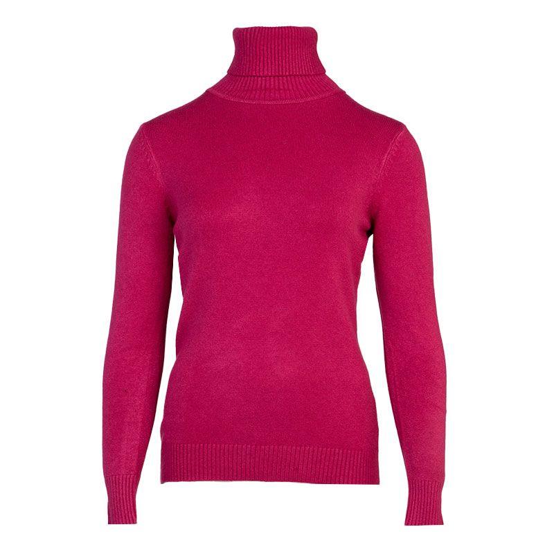 BELLE FEMME Women's Wool and Cashmere Turtleneck Sweater