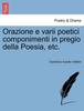 Книга Orazione E Varii Poetici Componimenti In Pregio Della Poesia, Etc.