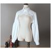 Women Puff Long Sleeve Half Top Blouse Ruffled Detachable False Fake Collar Costume Accessories