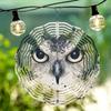 Owl Wind Spinner Hanging Metal Garden Decor Outdoor Kinetic Wind Sculpture for Yard Patio Artistic Ornament No Electricity Needed