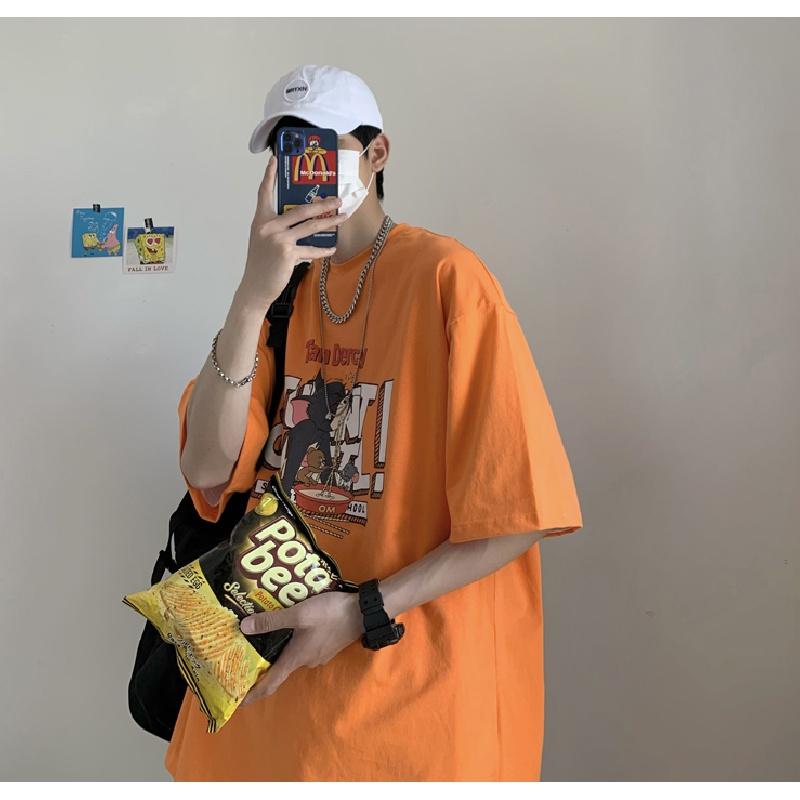 Мужские футболки с коротким рукавом с буквенным графическим принтом и половиной рукава Футболка-пуловер Повседневная футболка Мужская корейская повседневная футболка с круглым вырезом в стиле ретро