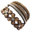[P5369] — Коричневый дизайнерский браслет «Sissi» (2 круга)