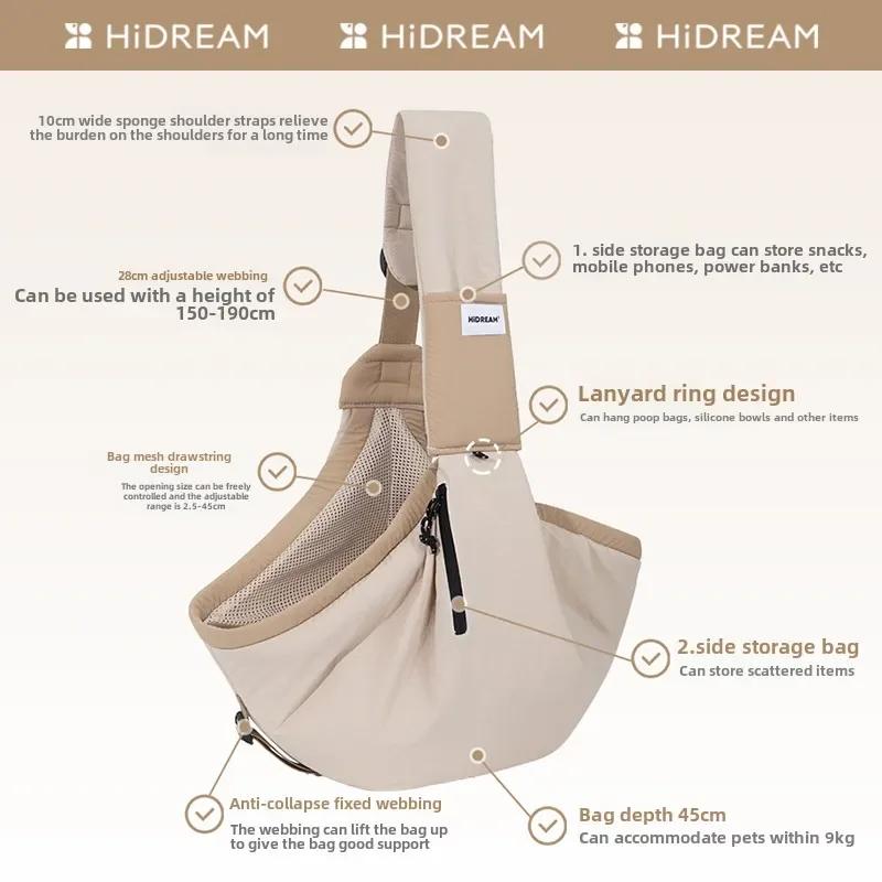 HiDREAM®Nylon Side Backpack для домашних животных, дорожная переноска для маленьких собак и кошек, оригинальный дизайн, мода