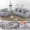Thicken Plush Elastic Sofa Covers For Living Room Sectional Corner Furniture Slipcover Couch Cover 1 /2 /3 /4 Seater Solid Color
