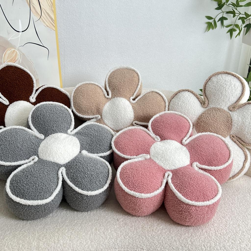 Шикарная геометрическая подушка с цветочным принтом - Мягкая, моющаяся полиэстеровая подушка для декора кровати и дивана