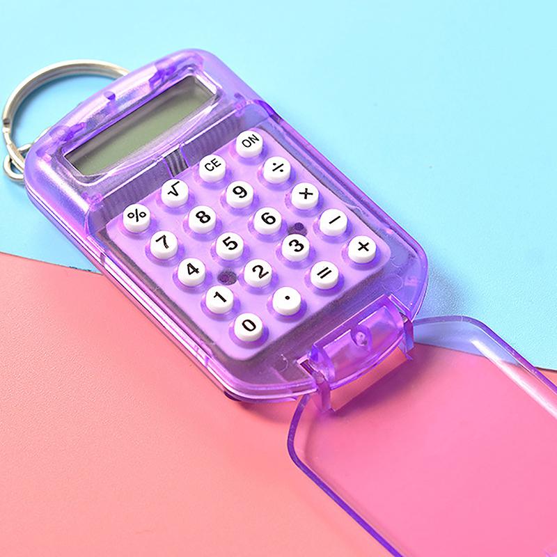 Портативный милый мини-калькулятор-подвеска-брелок, креативный мультяшный карманный калькулятор, брелок для ключей, школьные канцелярские принадлежности, подарки