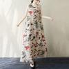 Новое хлопковое винтажное платье с цветочным принтом без рукавов больших размеров для женщин, повседневное свободное длинное летнее платье