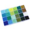 24 Grid Millet Beads Set Box 3 Color Collision System Glass Rice Beads Handmade Diy Making Beads Bracelet Necklace Jewelry Accessories Lovely Colour