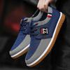 Men's Vulcanized Shoes Soft Sole Driving Shoes Trendy Lace-up Work Flat Shoe Designer Mens Plus Size Canvas Shoe Zapatos Hombres
