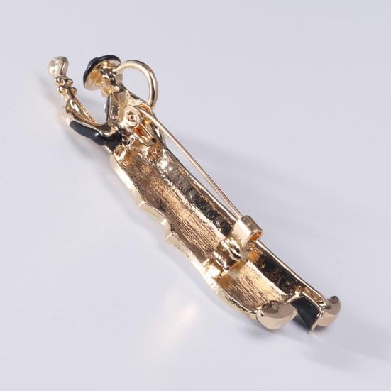 Креативная эмалированная брошь в форме виолончели в форме музыканта, булавка для костюма, пальто, шаль, булавка для лацкана, значок, аксессуары, ювелирные изделия, подарок