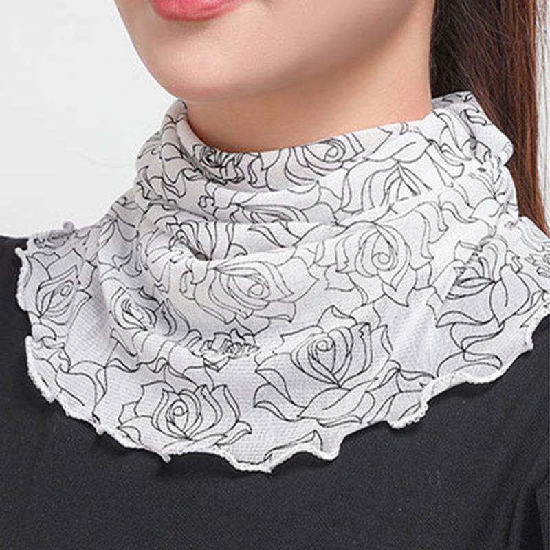 Summer Gauze Scarf Veil Ear Mask Hood Spring Lightweight Muffler Women Decorative Small Silk Scarf Sunscreen Mask