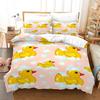 Yellow Duck Bedding Set Single Twin Full Queen King Size Little Duck Bed Set Aldult Boys Bedroom Duvetcover Sets 3D Print 015