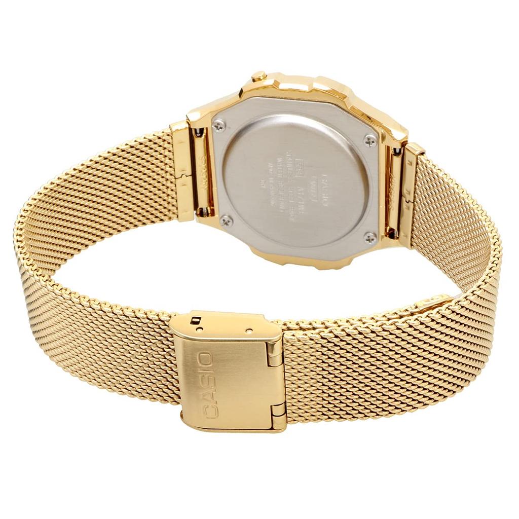 Casio Casio Casio Standard Vintage Watch Unisex Classic Quartz Digital Mesh Gold A171WEMG-9A [Item]