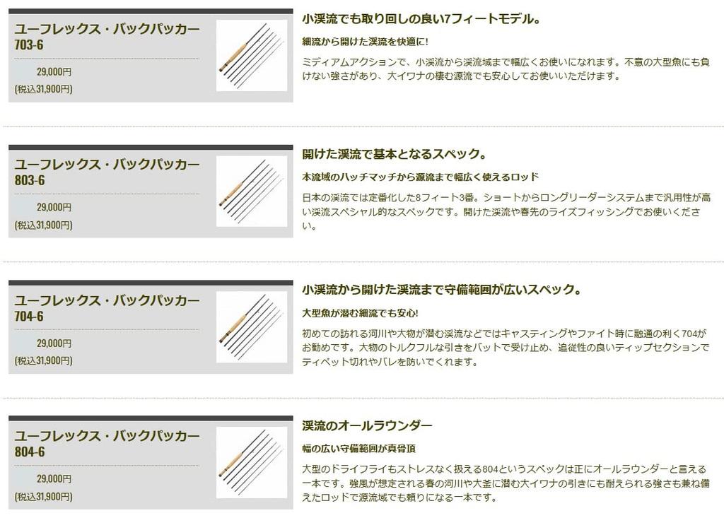 TIEMCO Euflex Backpacker 704-6