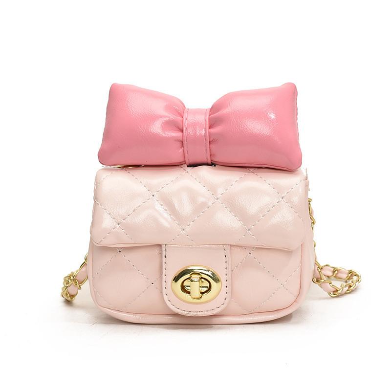 Adorable Butterfly Knot Mini Shoulder Bag For Boys And Girls With Chain Strap
