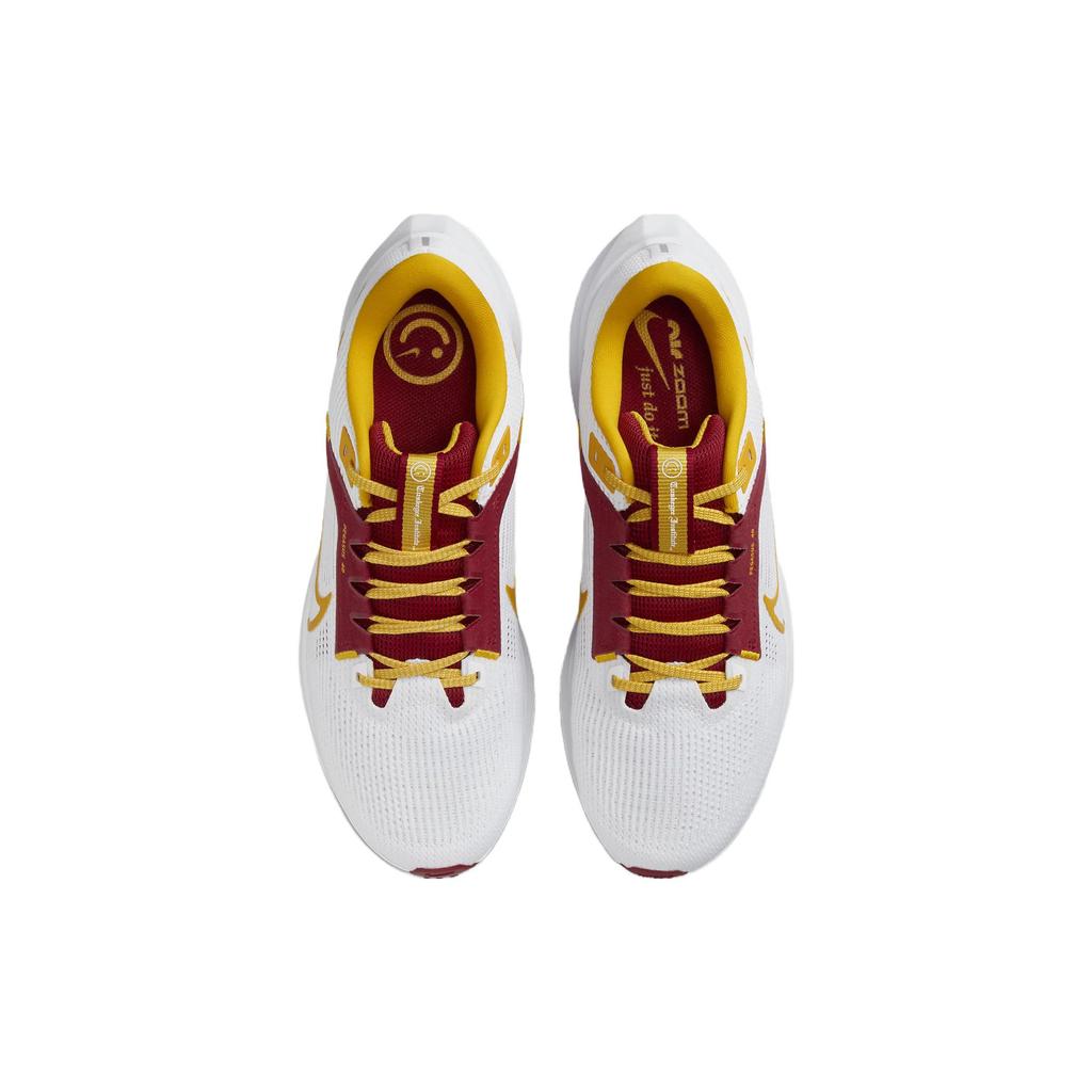 Nike Кроссовки Air Zoom Pegasus 40 Tuskegee мужские белые Varsity-красные желтые-охристые DZ6004-100