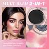 QIBEST Black Warm Blush Brightens Skin Tone Waterproof Non-greasy Long-lasting Natural Nude Makeup Lips and Cheeks Dual-purpose Make-up