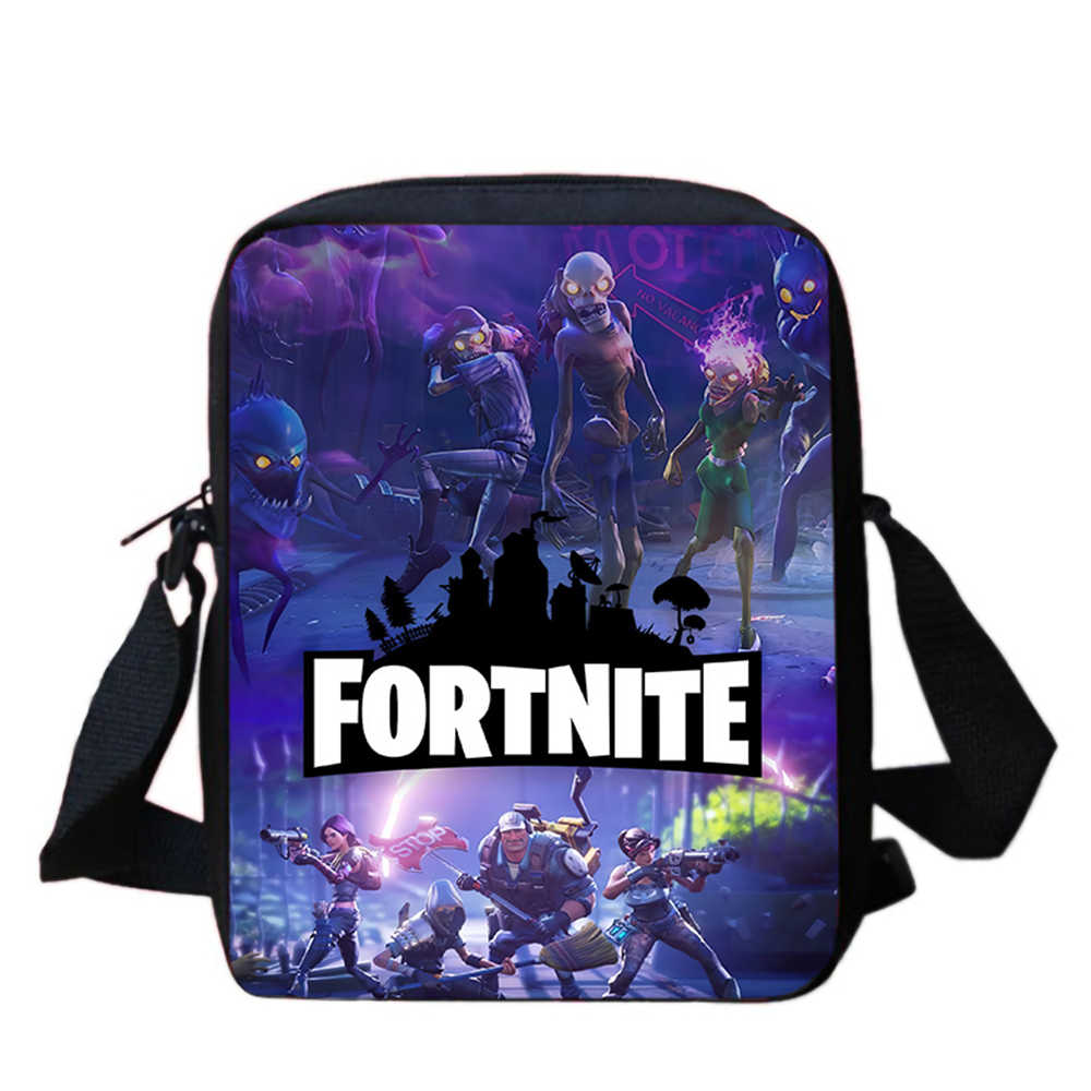 Милая мультяшная сумка через плечо Fortnite, Унисекс, Для детей 5-8 лет, Легкая сумка-органайзер с принтом для начальной школы