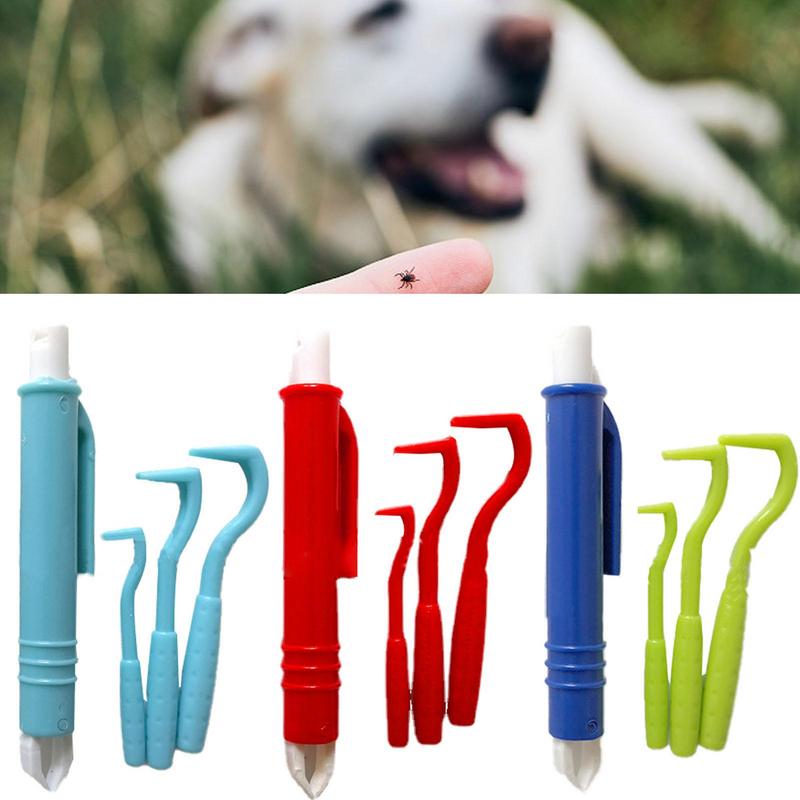One Set Tick Remover Tool Effortlessly Ticks Fleas Remover Convenient Tick And Flea Remover Pet Cat Dog Tick Clamp Pet Supplies