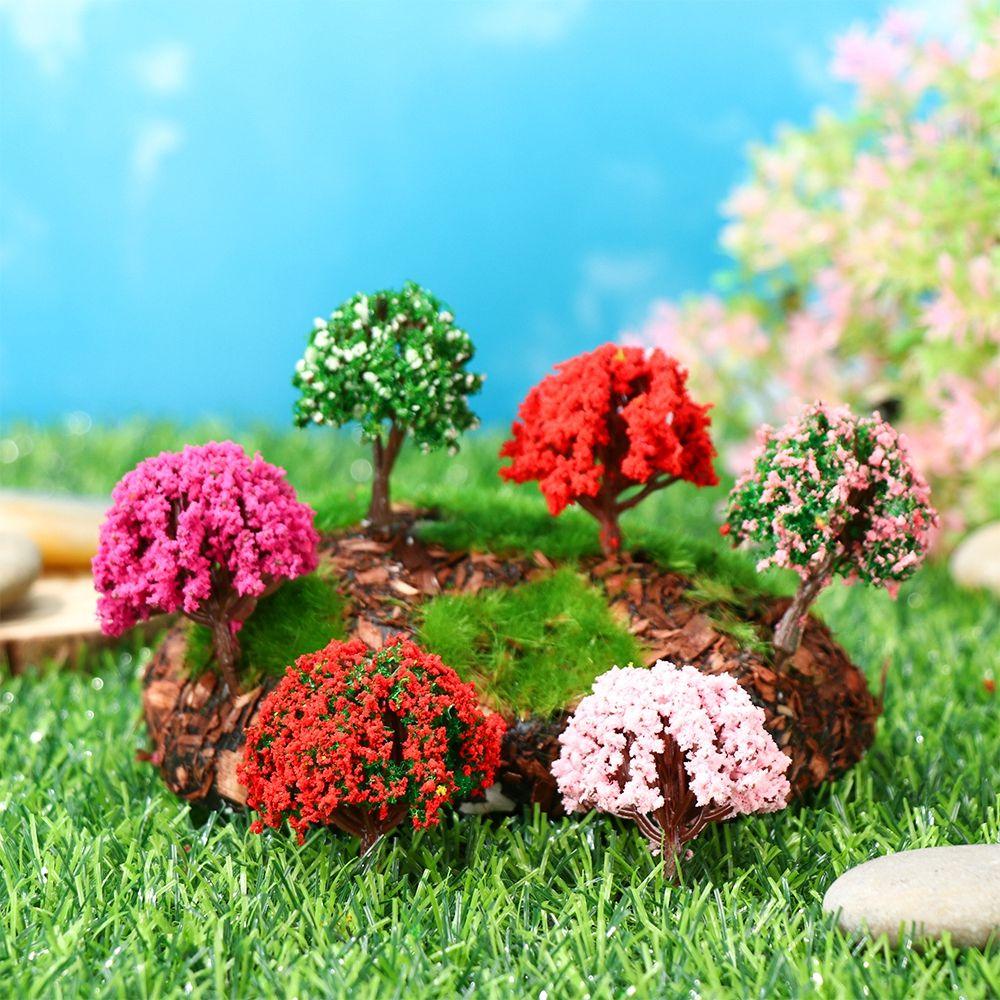 Artificial Scenery Trees Railroad Decoration Miniature Flower Tree Building Landscape Accessories