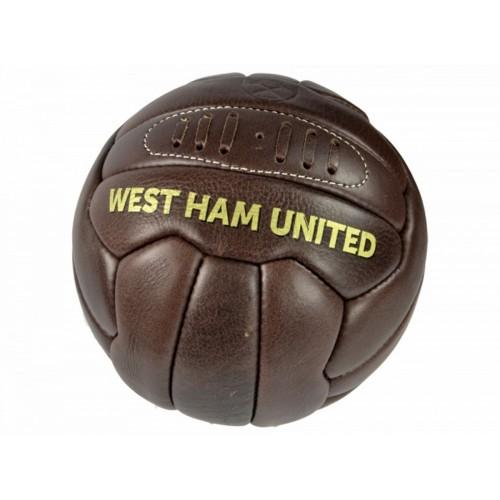 West Ham FC Official Retro Heritage Leather Football