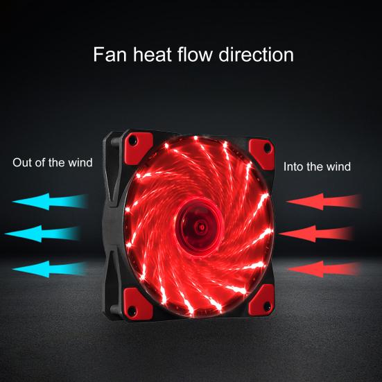 Модный компьютерный аксессуар, 15 светодиодов, длительный срок службы, бесшумные 3-контактные фонари, обслуживание подшипников, гидравлический 4-контактный вентилятор корпуса компьютера
