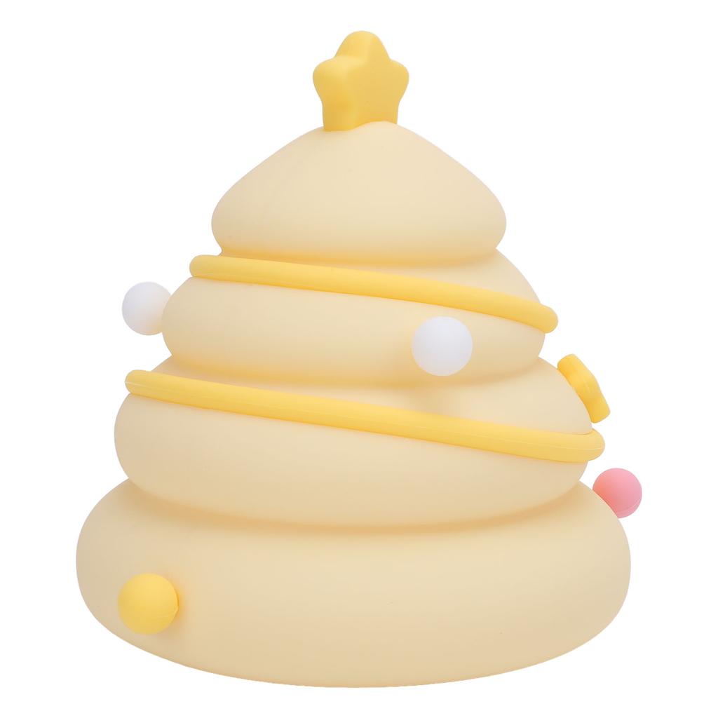 Xmas Tree Night Light Decor Silicone Cute Nursery Nightlight 3 Level Dimmable Rechargeable Bedside L