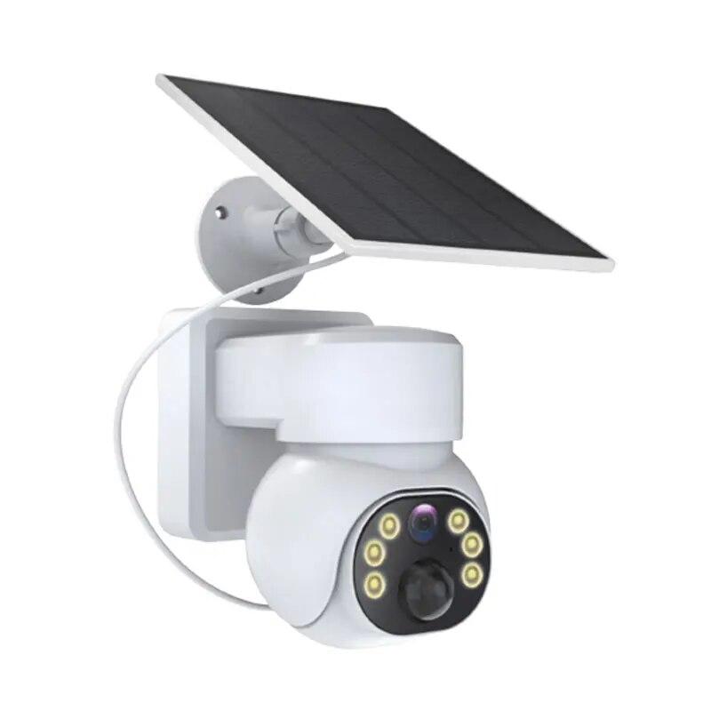 Full Color Solar Wire-Free Surveillance PTZ IP Dome Camera AI Humanoid Home Security Intercom CCTV Security Monitor