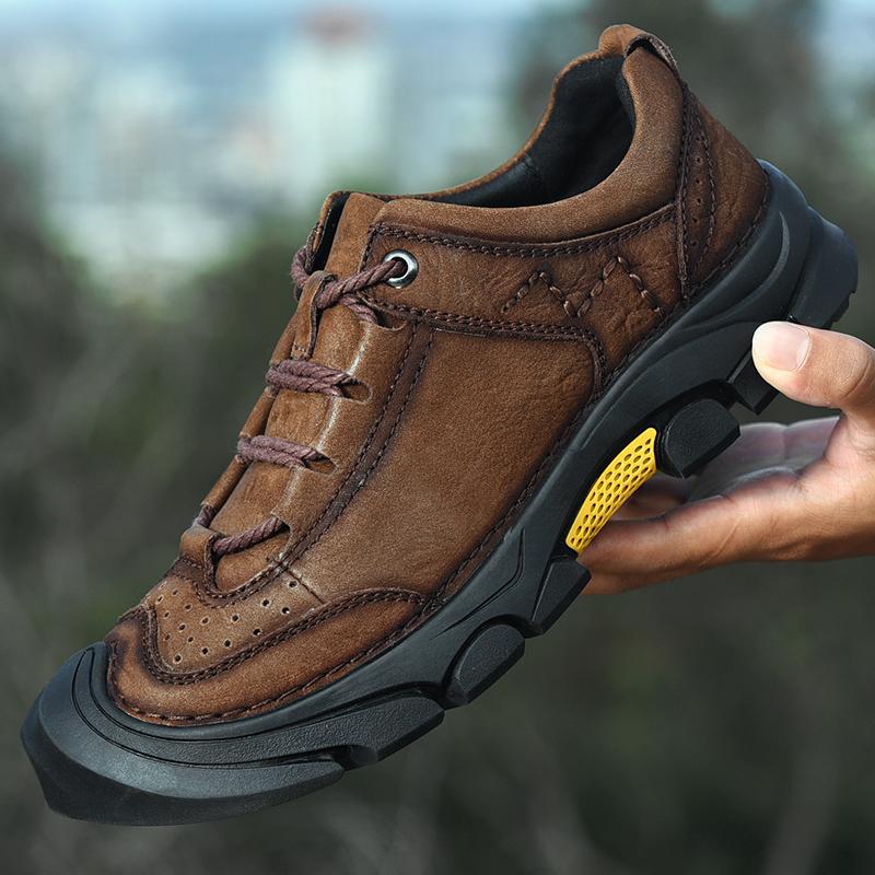 Мужская обувь из натуральной кожи, повседневная обувь, оксфорды на шнуровке, весна-осень, кроссовки для походов, мужская обувь на открытом воздухе Zapatos De Hombre