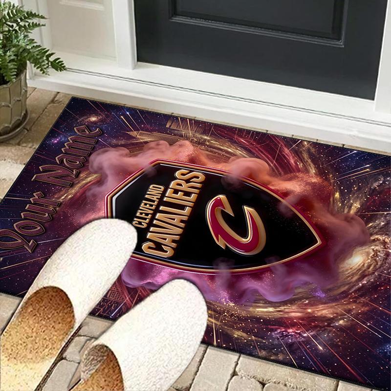 Custom NameCleveland Cavaliers Logo Carpet, Indoor Rug, Chair Rug, Living Rooms, Doormat Made From Polyester Home Decor Birthday Christmas Gifts