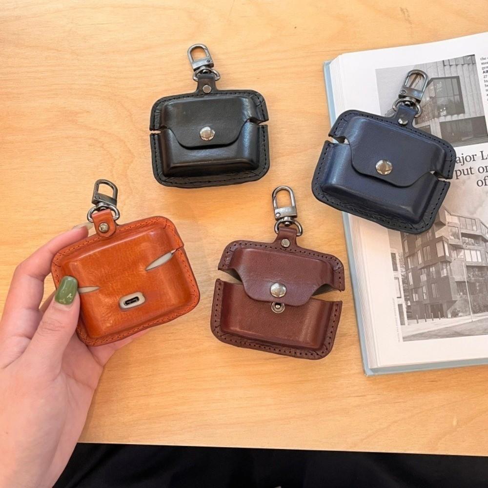 Anti-Scratch Earphone Case PU Leather Bluetooth Earbuds Shell Protective Cover for Sony WF-1000XM6
