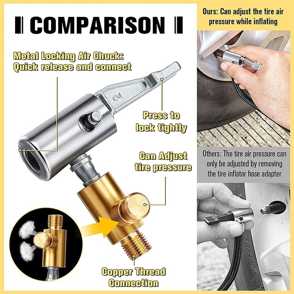 Pump Inflator Compressor Inflatable Pump Connector Inflatable Connector Tire Nozzle Clamp
