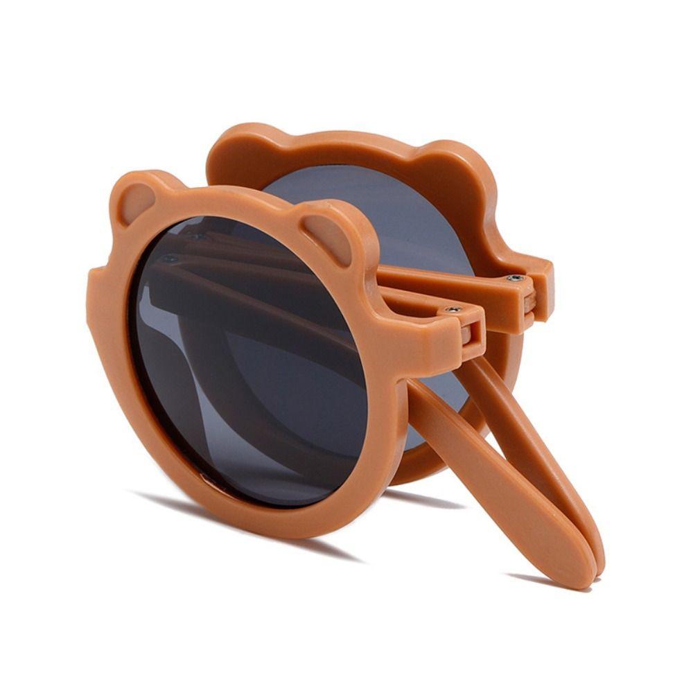 Bear Shape Children's Glasses Solid Color Eyewear Accessories Foldable Glasses Children's Party